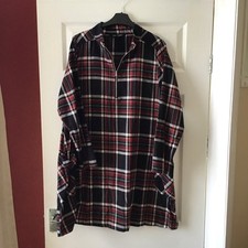 ZARA ladies black tartan dress/top Size XL 100% cotton BRAND NEW