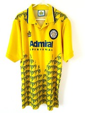Leeds United Official Admiral / Score Draw 1992 Retro Shirt. Large Yellow Adults