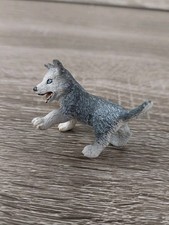 16373 Schleich Dog : Husky Puppy Retired 2007 Leg Up Playful Blue Eyes A11