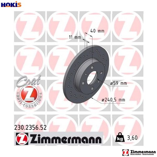 Brake disc 230 2356 - brake, 230.2356.52