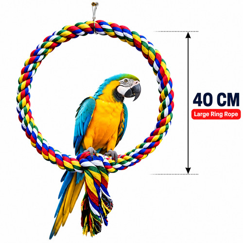 Large 40cm coloured rope ring - 40cm,
