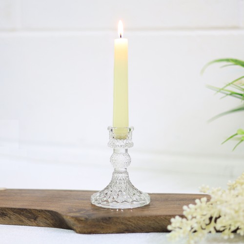 Glass candleholder taper - candleholder,