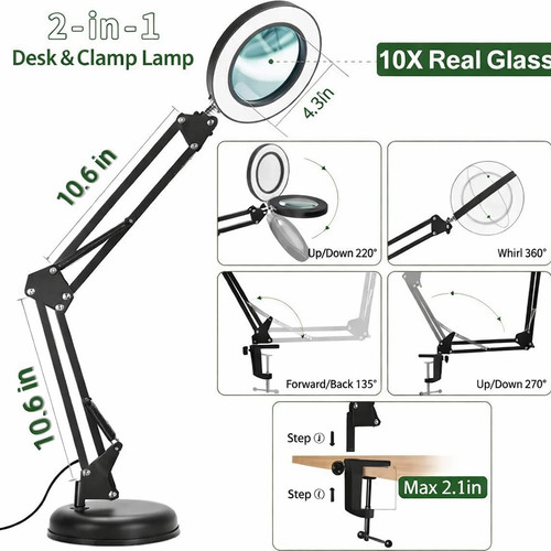 10x lighted magnifying glass - 10x,