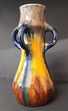 Big Art Nouveau Drip Glaze Vase C1880 Christopher Dresser Style 