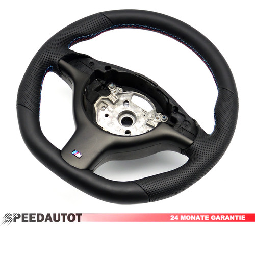 Flat leather steering wheel - flat,