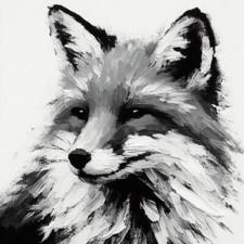 ORIGINAL FOX PAINTING -