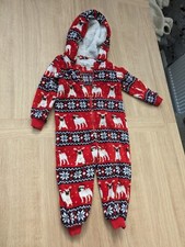 Christmas Pugs One piece Boys Girls Age 2-3 Years Dogs Puppies Fair Isle Xmas