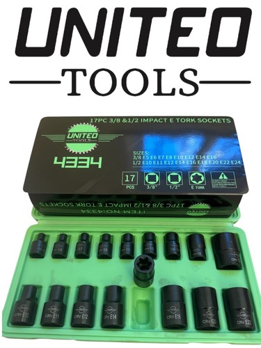 United tools 17pc 1 2 - &, 1/2"