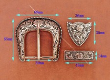 Heavy Gold Western Cowboy Belt