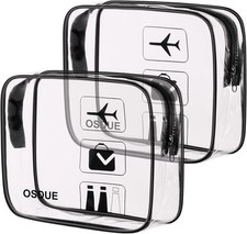 2PCS Clear Travel Toiletries