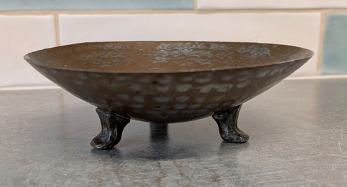 Vintage copper footed - footed, 6"