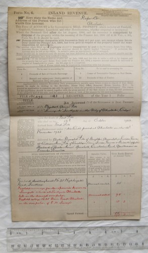 1923 inland revenue succession - 1923,