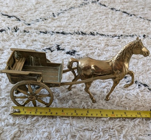 Vintage solid brass horse - vintage,