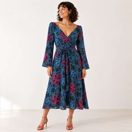 Monsoon dress size blue - monsoon,