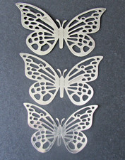 12 x Large Silver Butterflies