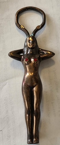 Vintage art deco brass nude - vintage,