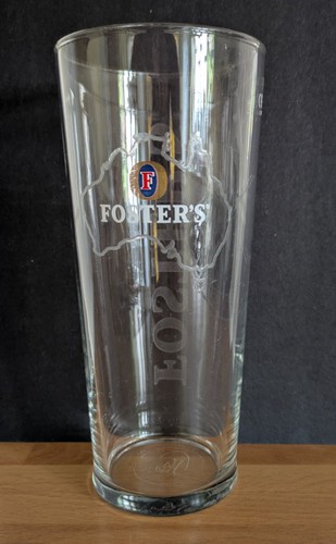 Vintage foster pint glass - foster's, oz