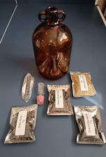 Country Wine Kit- Brown glass demijohn Rosehips Elderberries, Elderflowers Sloe