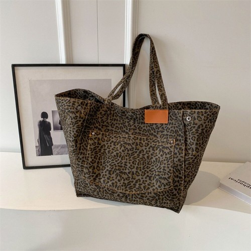 Oversized tote bags leopard - tote,