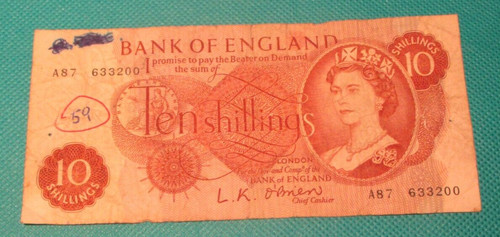 Bank england ten shilling - bank,