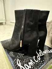 Sam Edelman Codie Black Suede Ankle Boot Womens in UK 5/38