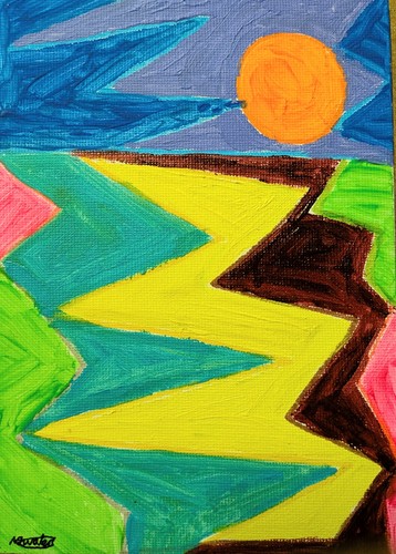 Abstract seascape painting - seascape, st