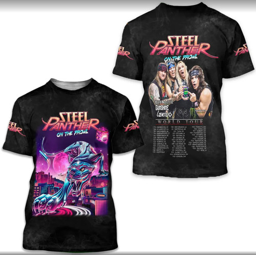 Steel panther tour shirt - steel, 3d