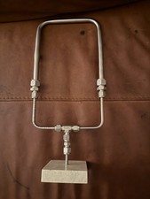 Industrial Sculpture – Swagelok Stainless Tube Art on Stone Base Modern Decor