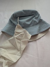 Ladies Pack Away Bucket Hat With Pocket Bag Liz Claiborne Pale Blue