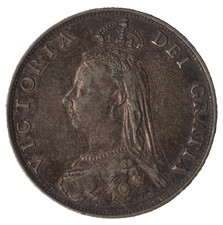 1887 British Victoria Silver Florin Coin – Jubilee Head – Collectable