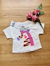 ZARA Baby Girl 9-12 months NEW Top T Shirt Zebra BNWT 2 Years Cotton Clothes