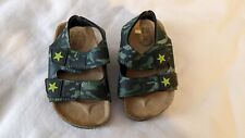 Boys Green Combat Hard Sole Sandals Size 4 EUR 20 By F&F