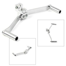 1PC Motorcycle Dual Way Gear Shift Lever Footrest Pedal Shifter Silver Aluminum