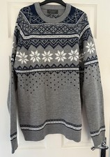 MENS GREY/BLUE/WHITE CHRISTMAS JUMPER BY PRIMARK