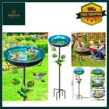 Vintage Metal Bird Bath with