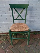 Green wooden cross back - wooden,