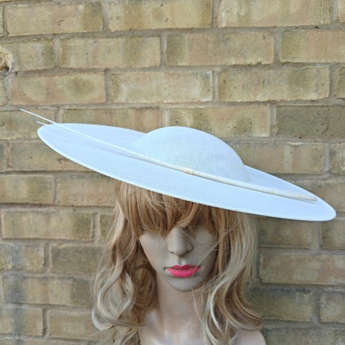 Ivory cream large fascinator - ivory,