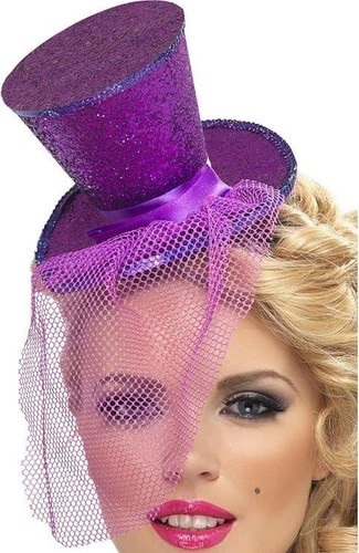 Purple mini top hat headband - mini,