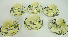 Antique Royal Doulton Carnival Coffee Cups & Saucers x6 art deco#B1