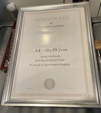 X2 - A4 Certificate Size