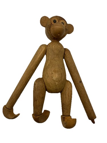 Vintage wood hanging monkey - hanging,