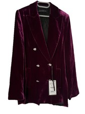 Zara BNWT Woman Plum Velvet