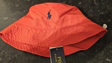 Polo Ralph Lauren Mens Red Performance Pack Away Bucket Hat  Size S/M  BNWT