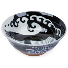 Whale Indigo Blue Japanese Ramen Bowl
