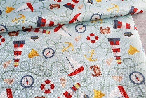 Nautical indoor canvas fabric - nautical,