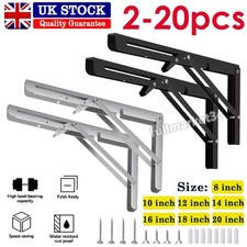Folding Shelf Bracket Heavy Duty Campervan Motorhome Table Extension Wall Hinges