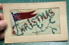 WW1 Silk Postcard Merry