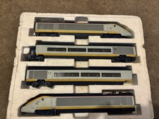 Hornby R3215 Eurostar 4 Car Train Pack SetDCC Is Fitted + Tested. Good Condition