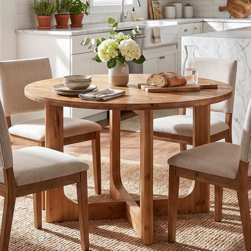 Round solid wood dining - 39.4",