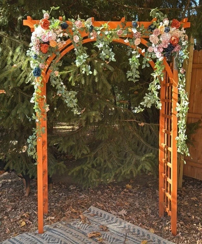 7ft wood garden arch trellis - wood,